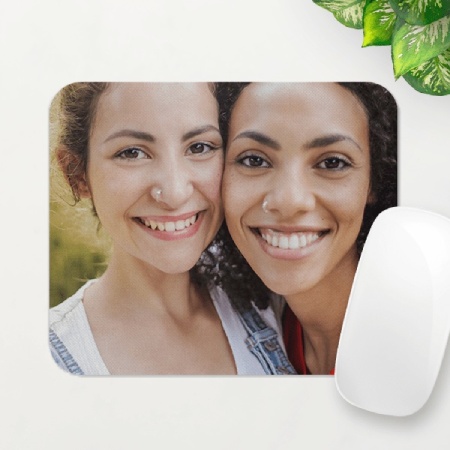 Our custom mouse pad comes in a 9.75 x 8.25 size, perfect for displaying your photos.