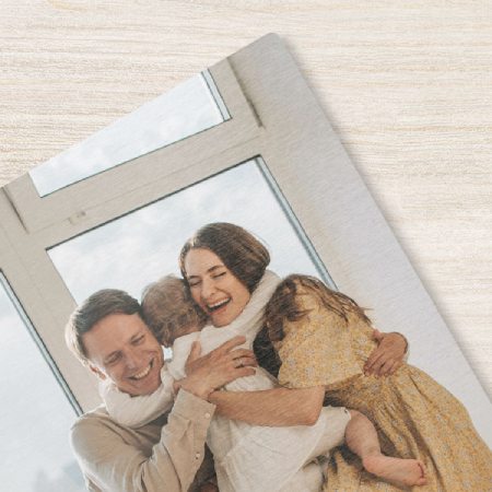Your photo is printed edge to edge, directly on metal with a rich luster finish. Hardware is included for easy hanging.