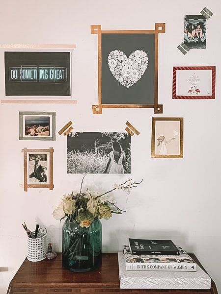 Make your own DIY gallery wall with repurposed vintage frames
