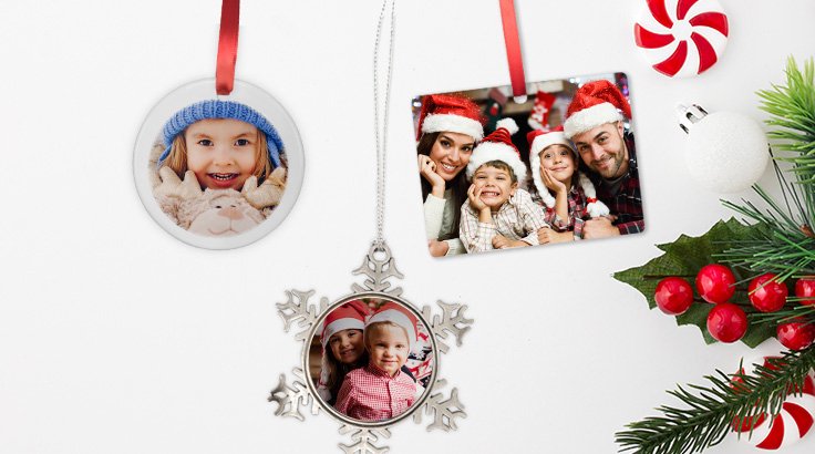 Decorate your tree with custom photo ornaments that display your most treasured memories. Or create a unique
          gift for your loved ones