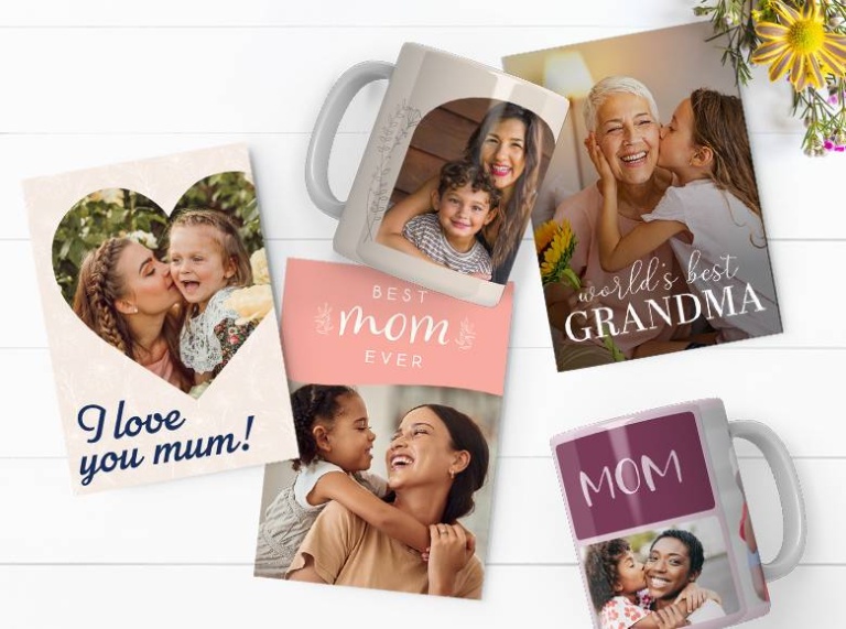 Choose from our collection of personalized Mother's Day designs for greeting cards and mugs.
